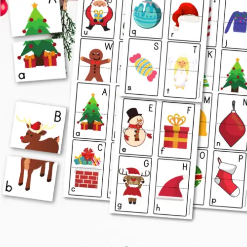 Christmas Letter Matching Printable game that preschoolers will love! Help with letter recognition and upper and lowercase matching.