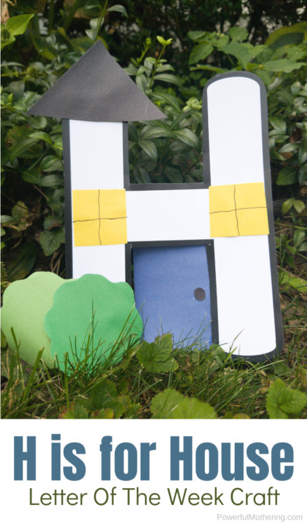 A simple craft for Letter Of The Week H. This house craft is super easy and fun!