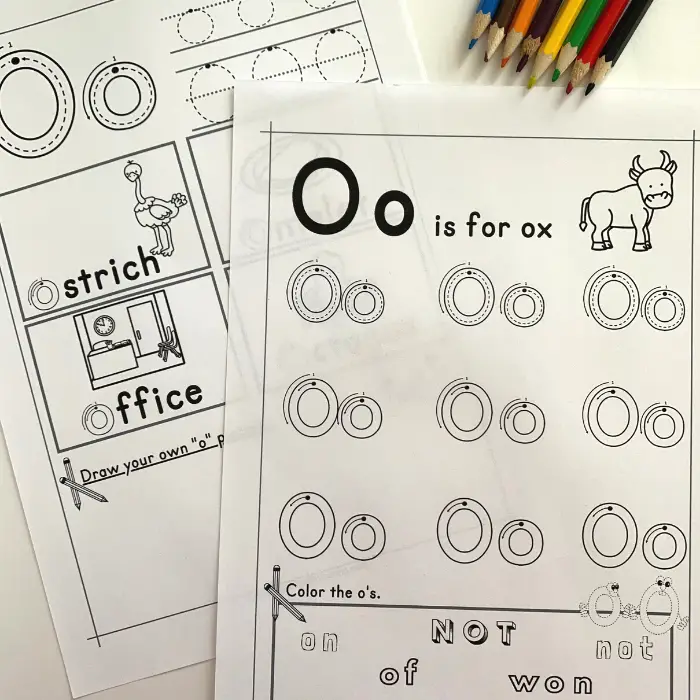 Free Printable Letter O Tracing Worksheets that will help children with the letter O.