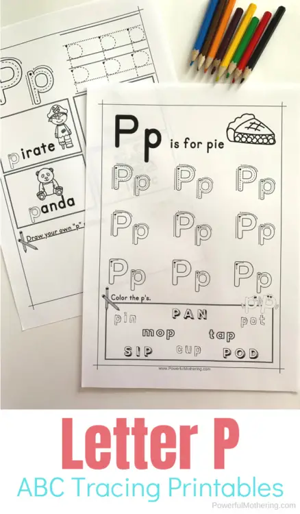Free Printable Letter P Tracing Worksheets that will help children with the letter P.