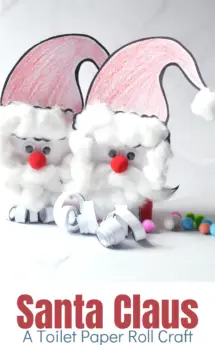 This Santa Clause craft is not only absolutely adorable but super easy. If you&#039;re spending the afternoon in, away from the cold, this is the Santa craft you want!