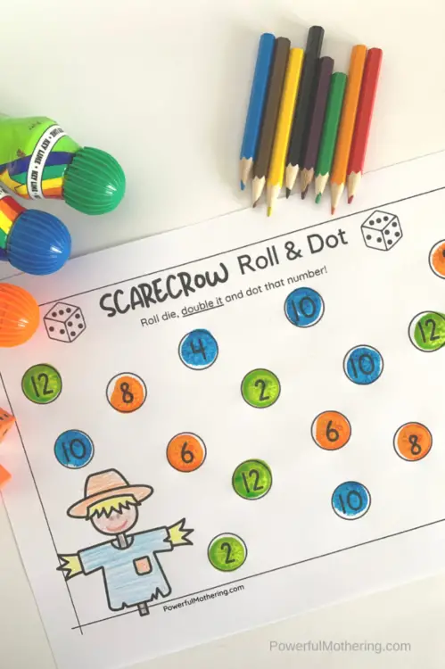 A simple free printable game for kids to learn and practice number recognition and counting.