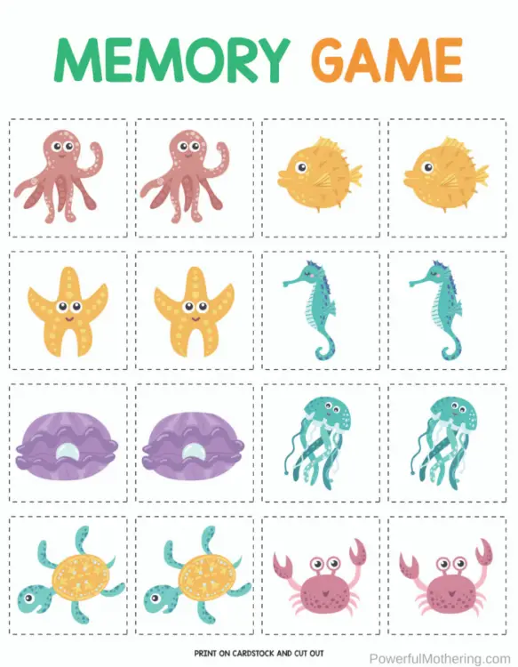 Simple and fun Under The Sea printable activities for kids. These games are so fun, kids won't know just how much they are learning. 