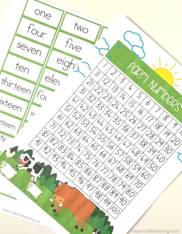 Farm Animal Hundreds Chart Game that kids wont even know how much they are learning.
