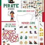 A fun Free Printable pack of learning activities with an exciting Pirate theme.