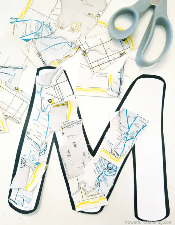 Letter of The Week M Craft For Kids. This M is for Map craft is super fun and will help kids be extra creative. 