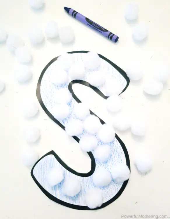 A fun letter of the week S craft for kids. Children will learn more about the letter S as well as other skills. 