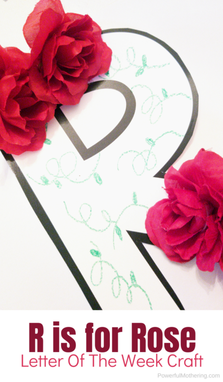 Children will love creating this Letter Of The  Week R Craft: R is for Roses. This will help them learn the letter as well as other skills. 