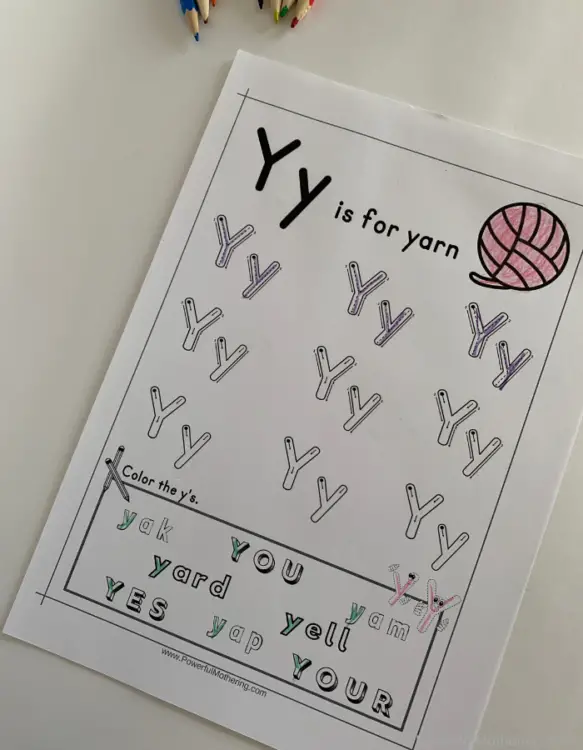 Letter Y Tracing Worksheets. A free printable set to help children explore letter Y through tracing, beginning sounds and more. 