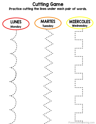 Spanish Printable Activity Pages Kindergarten Spanish Language 