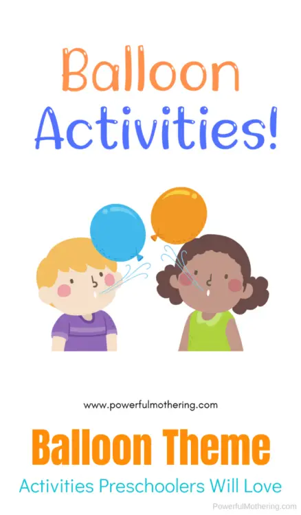 Fun Balloon Learning Activities that preschoolers will love. 