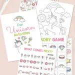 Printable Unicorn Activities For Preschoolers