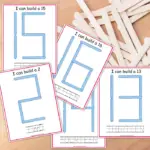 Popsicle Stick Number Mats for 1-20