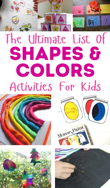 list of shape and color activities