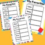 Printable My Favorites Charts for Kids