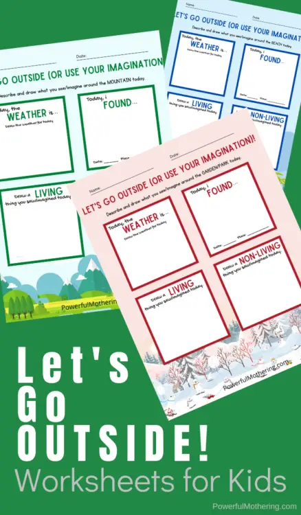Let’s Go Outside Printable Activity