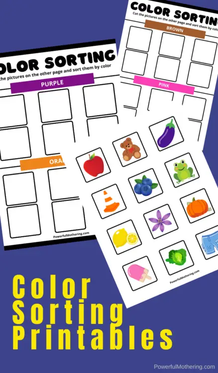 Printable Color Sorting Activity