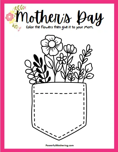 Mother’s Day Printable Activities flower