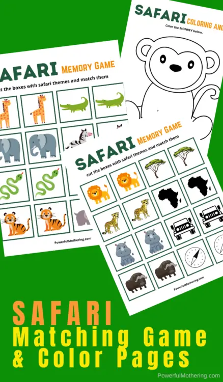 Printable Safari Memory Game