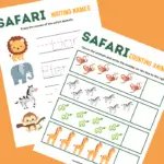 Printable Safari Counting & Writing Practice Pages