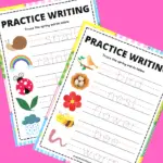 Spring Writing Practice Printables For Handwriting