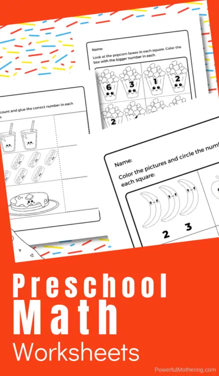 printable preschool math activities
