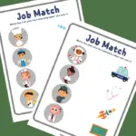 Jobs Matching Worksheets For Preschool