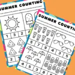 Summer Counting Printables For Preschoolers