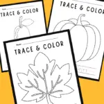 Fall Trace and Color Printables For Kids