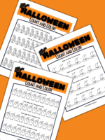 Free Printables – Halloween Count and Color
