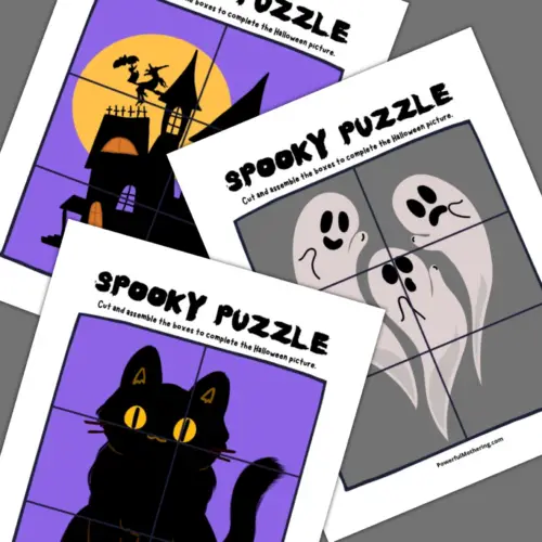 Free work sheets for download - Halloween Puzzles