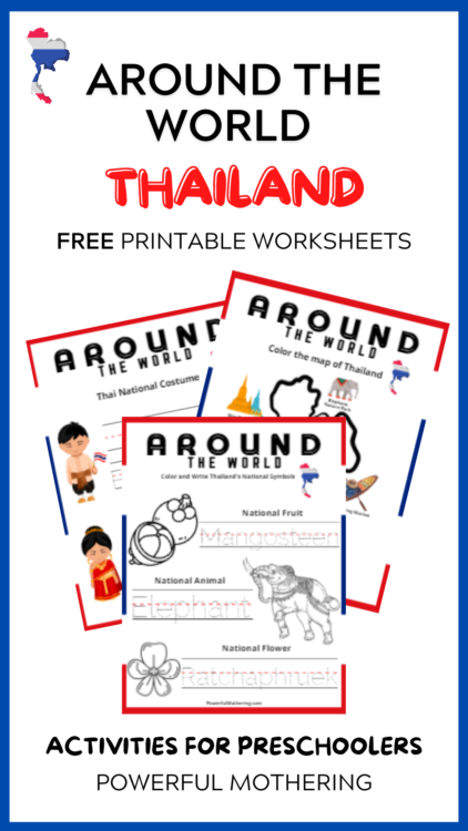 Around The World Thailand Printable Worksheets For Kids