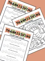 Thanksgiving Worksheets Count and Color