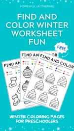 Find and Color Winter Worksheet Fun