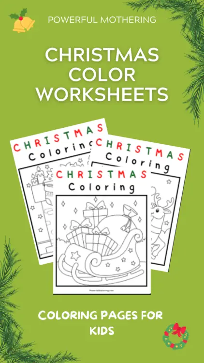 Free printable Christmas color worksheets