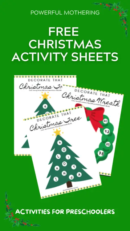 Free printable Christmas activity sheets for kids