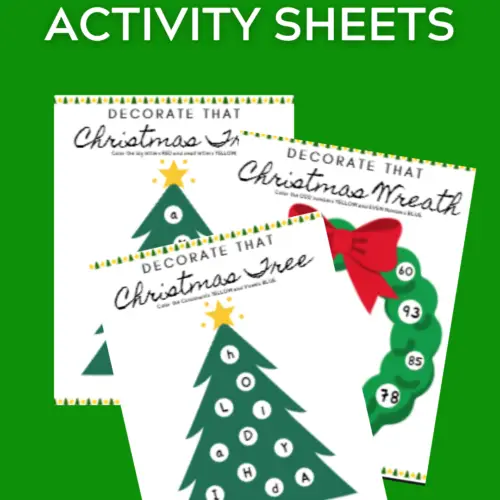 Free printable Christmas activity sheets for kids