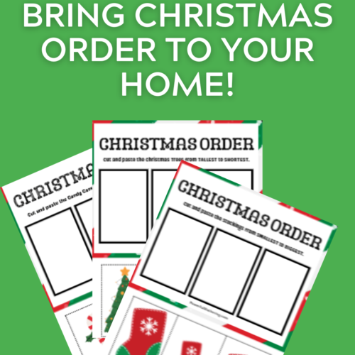 Christmas Order free printable worksheets for kids