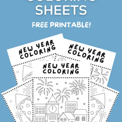 New Year's Coloring Sheets free printables
