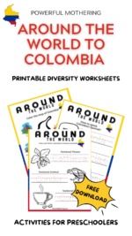 Printable Diversity Worksheets – Around the World to Colombia