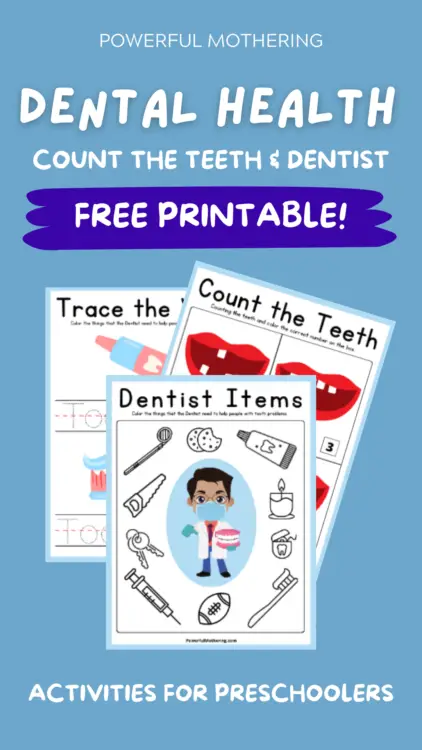 Free dental health printable worksheets for kids