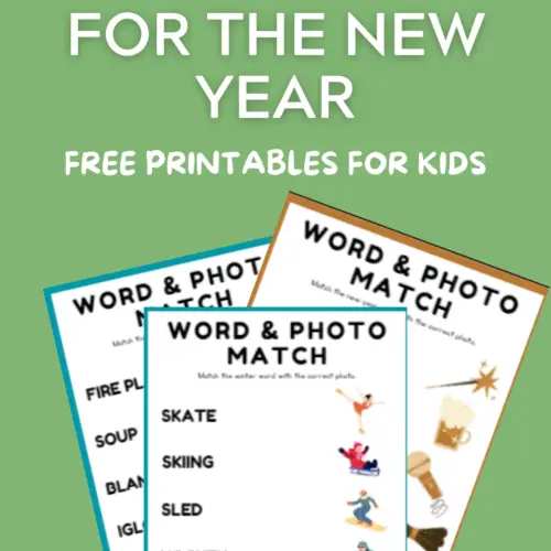 Matching Worksheets For The New Year free printable worksheets