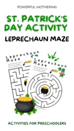 St. Patrick’s Day Activity for Preschoolers – Leprechaun Maze