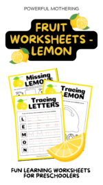 Fruit Worksheets – Lemon