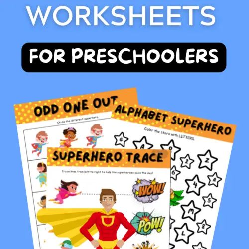 Fun superhero worksheets for preschoolers