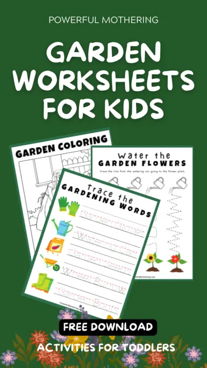 garden worksheets for kids - free printables for download