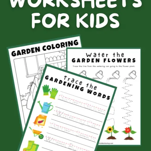 garden worksheets for kids - free printables for download