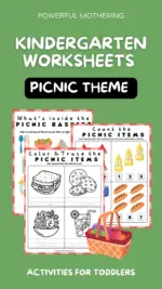 Kindergarten Worksheets – Picnic