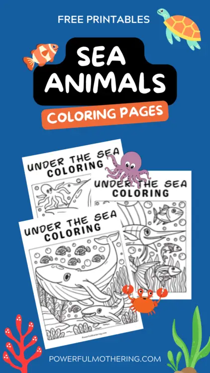 sea animals coloring worksheets free for kids