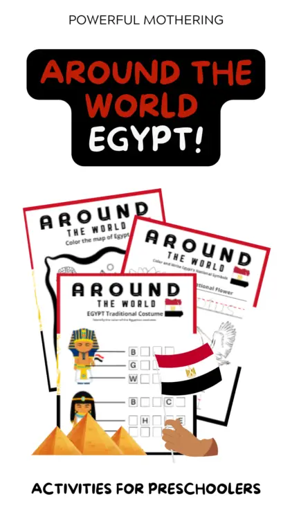 learning printables for kids - Egypt